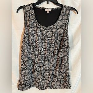 Roz & ALI Medallion Pattern Sleeveless Blouse